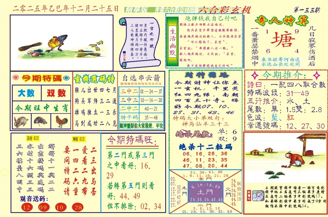 六合彩133期118六合玄机(新图)