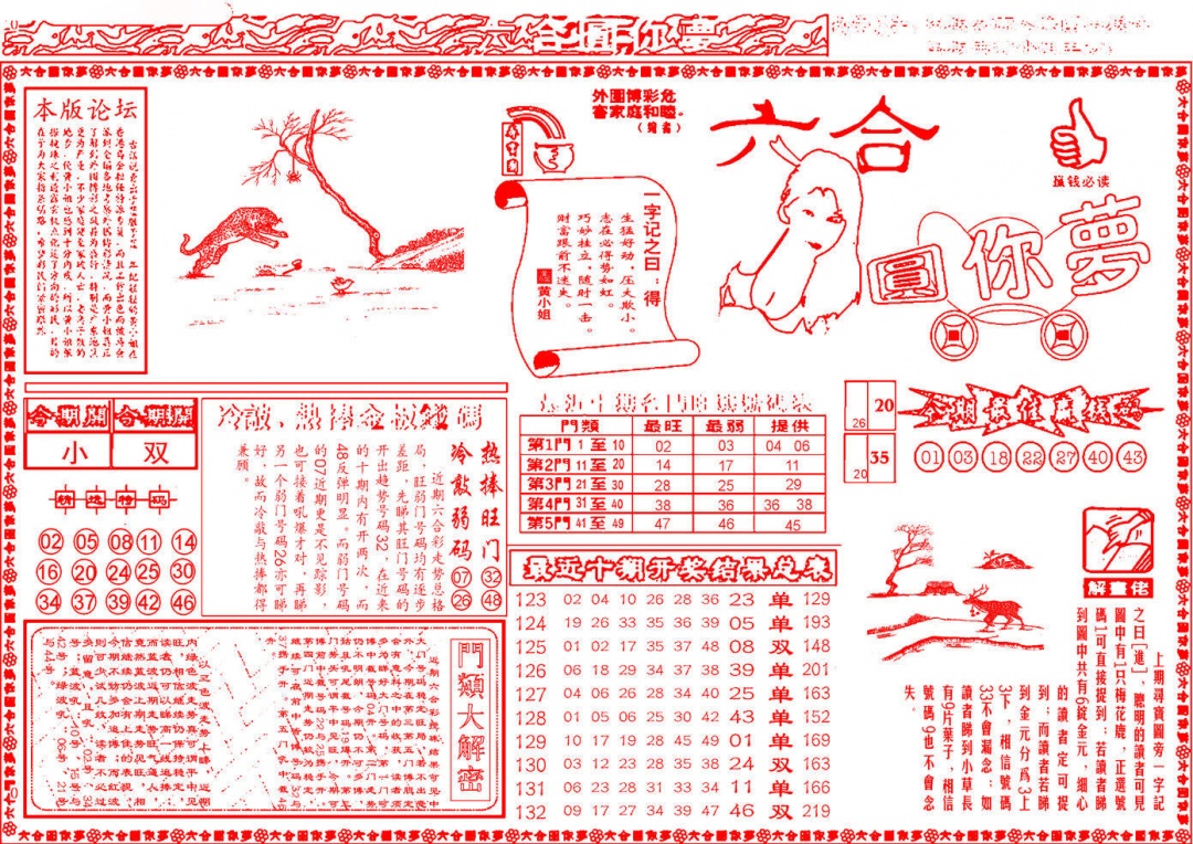 六合彩133期六合圆你梦A