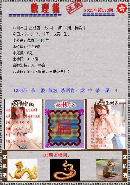六合彩133期数理报