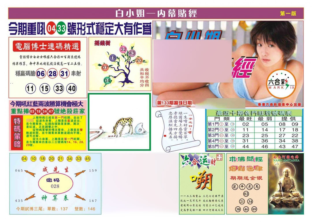 六合彩133期香港内幕赌经(新图)