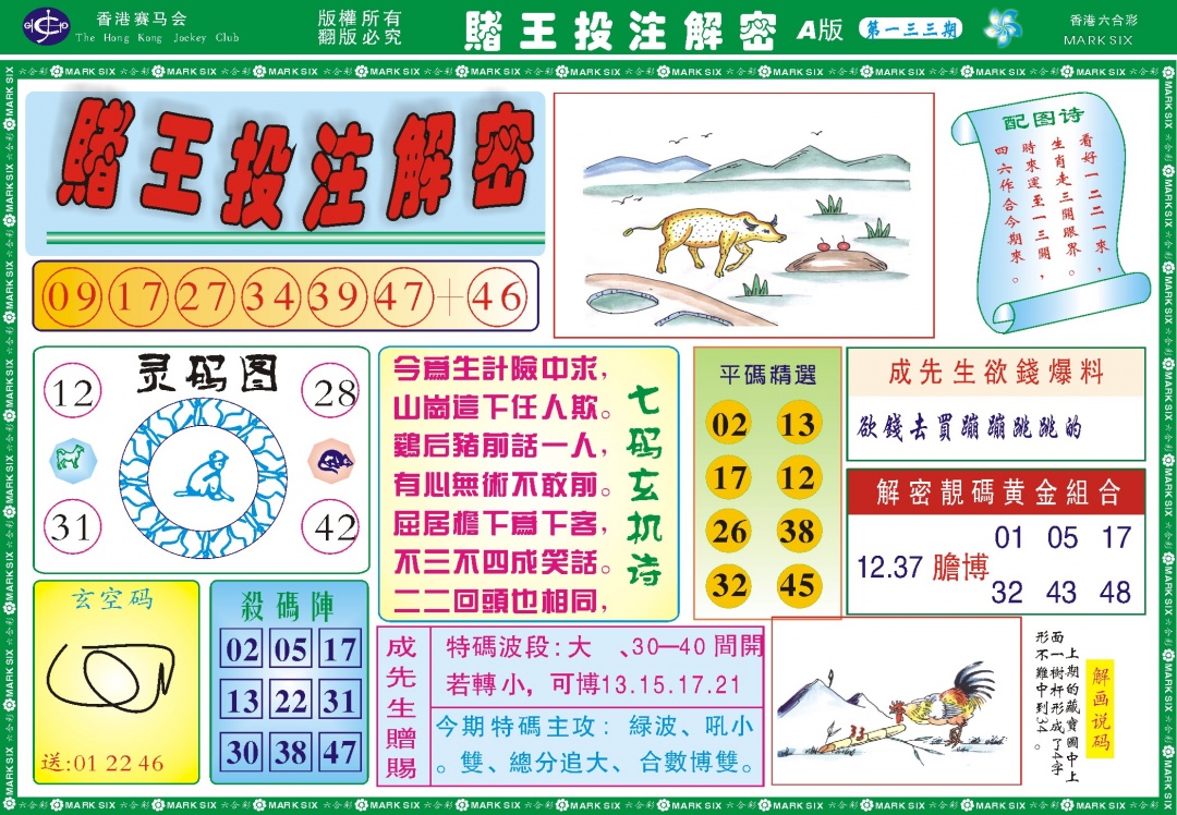 六合彩133期赌王投注解密记录