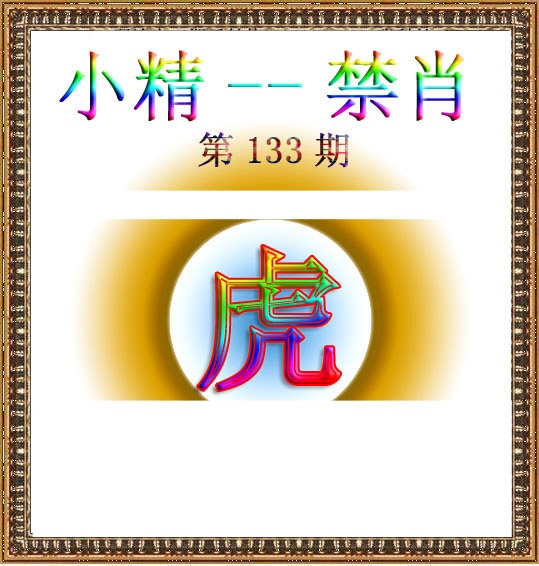 六合彩133期小精禁肖