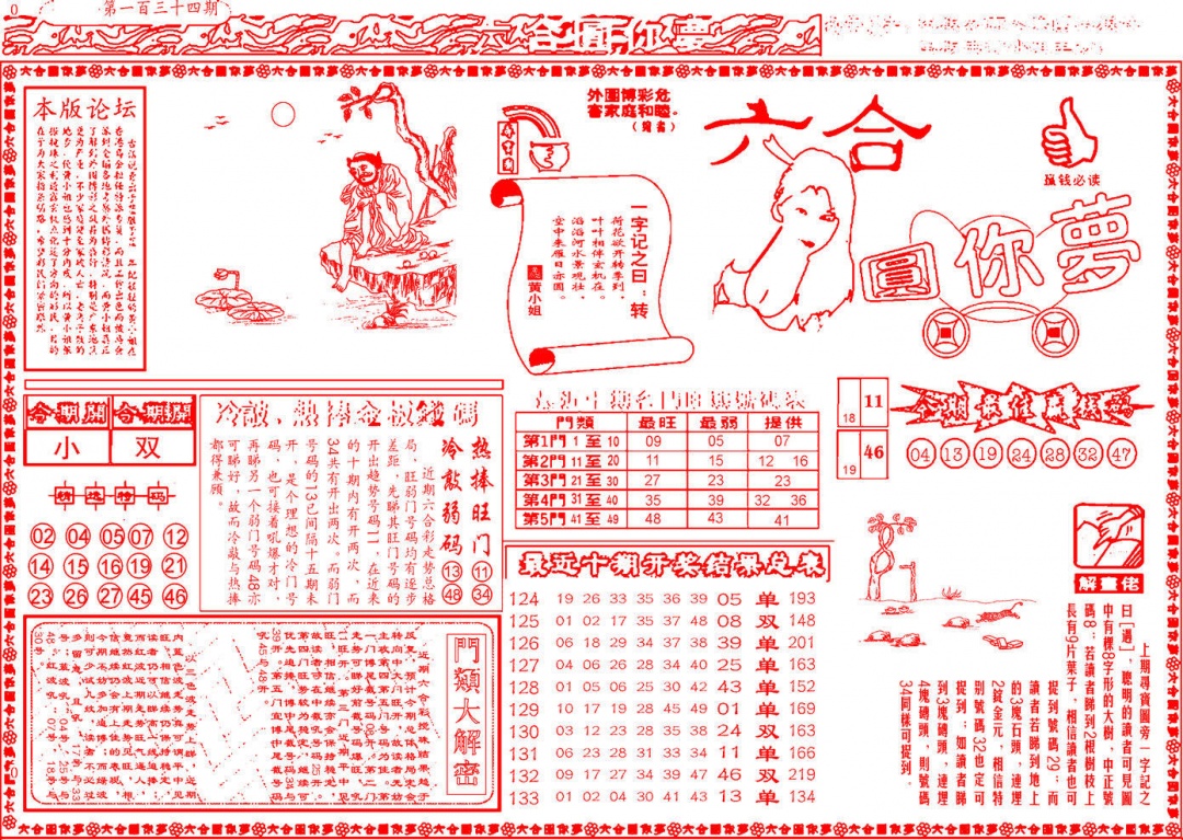 六合彩134期六合圆你梦A