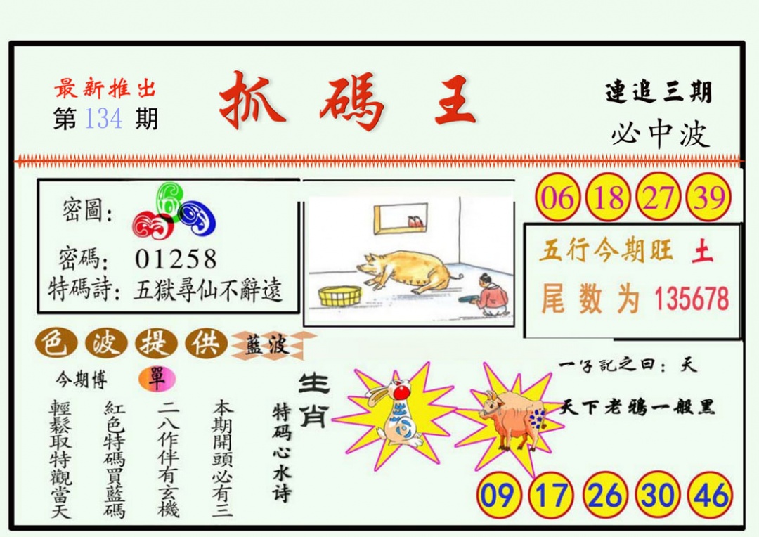 六合彩134期抓码王