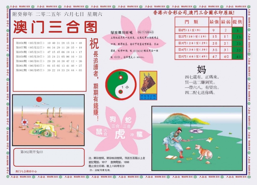 六合彩063期4-澳门三合