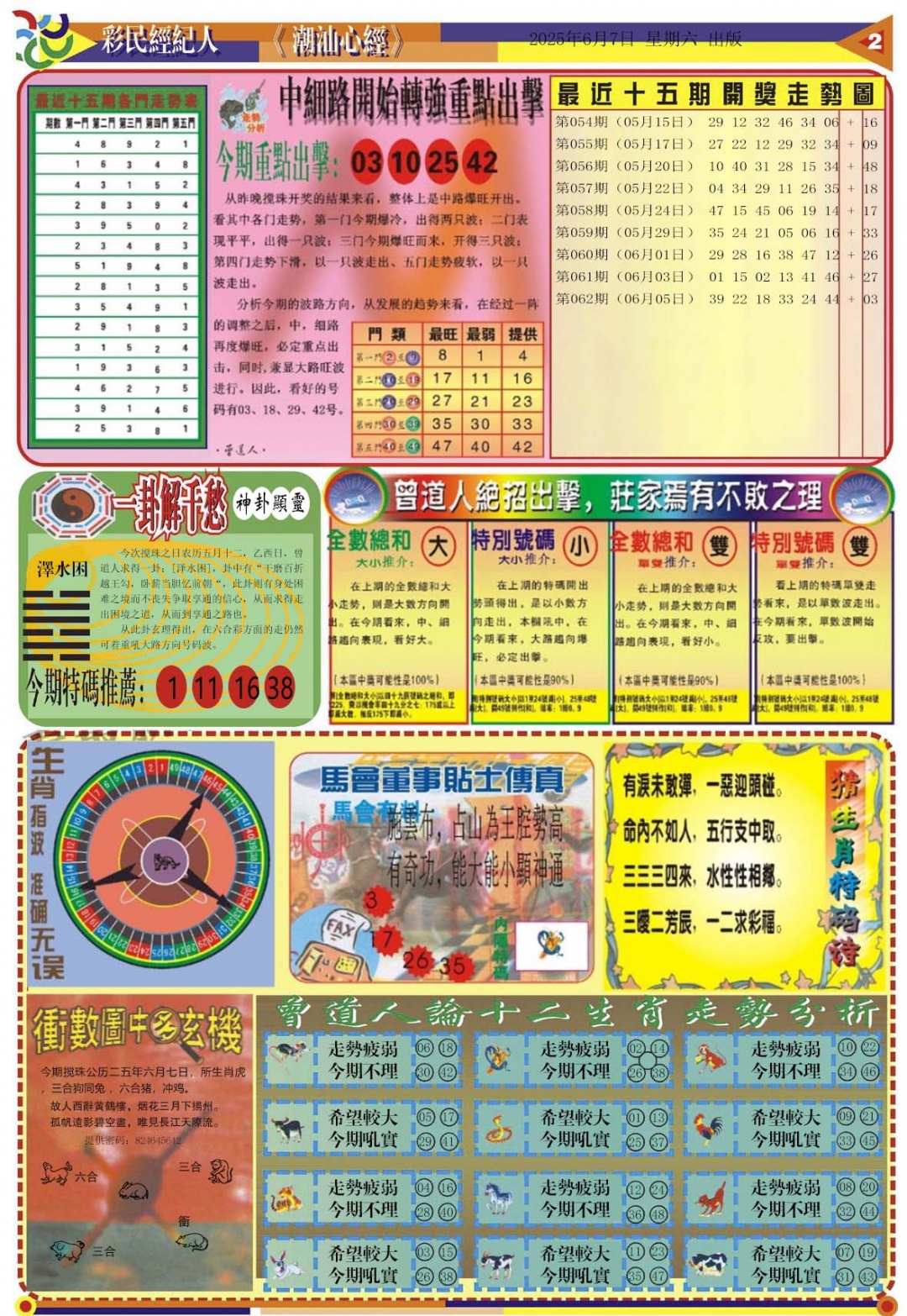 六合彩063期潮汕心经B