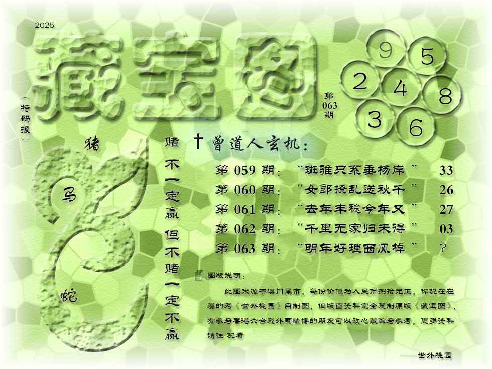 六合彩063期藏宝图