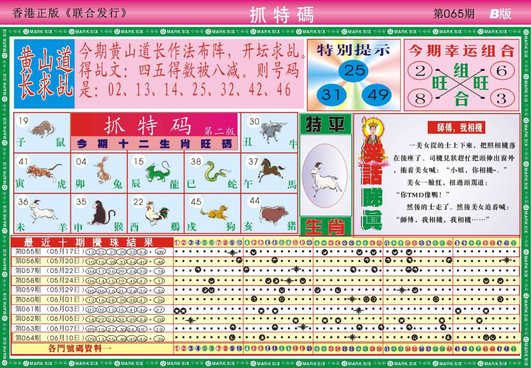 六合彩065期118抓特码B(新图)