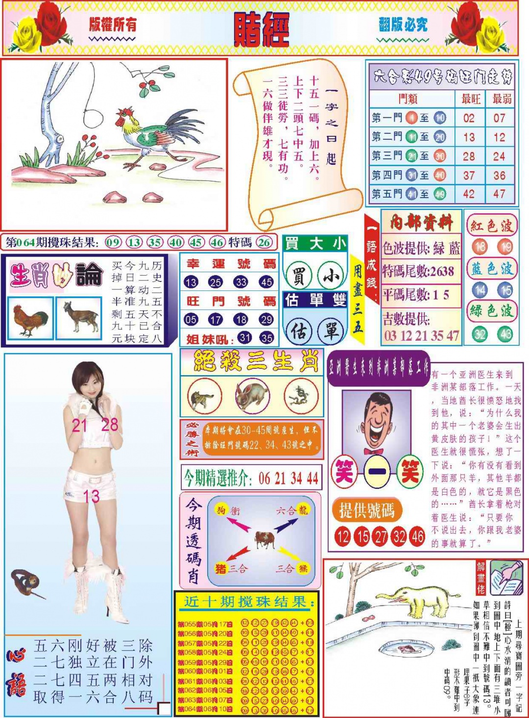 六合彩065期118赌经(新图)