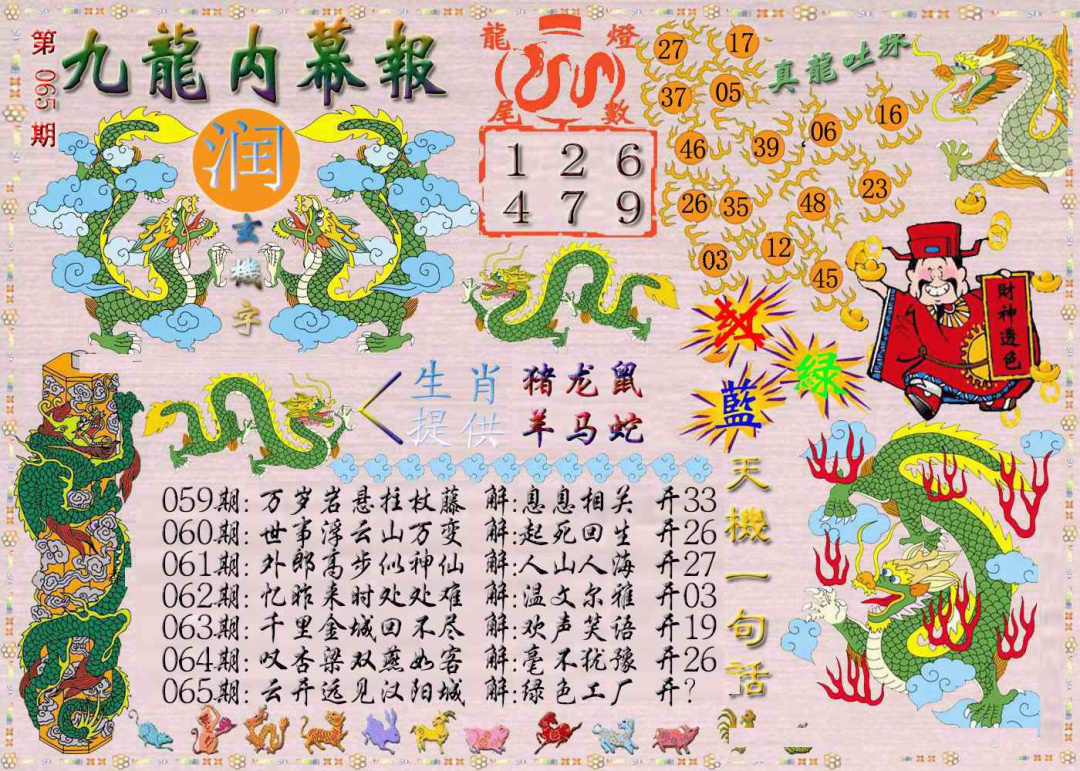六合彩065期九龙内幕报