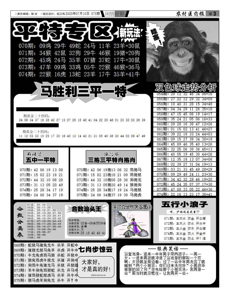 六合彩075期新粤彩(闲情好彩F)