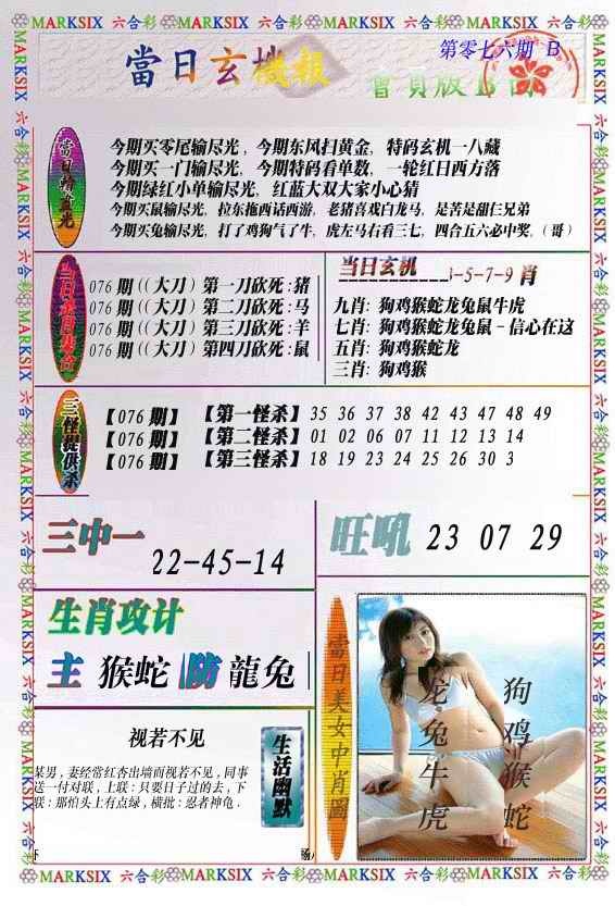 六合彩076期当日玄机-2
