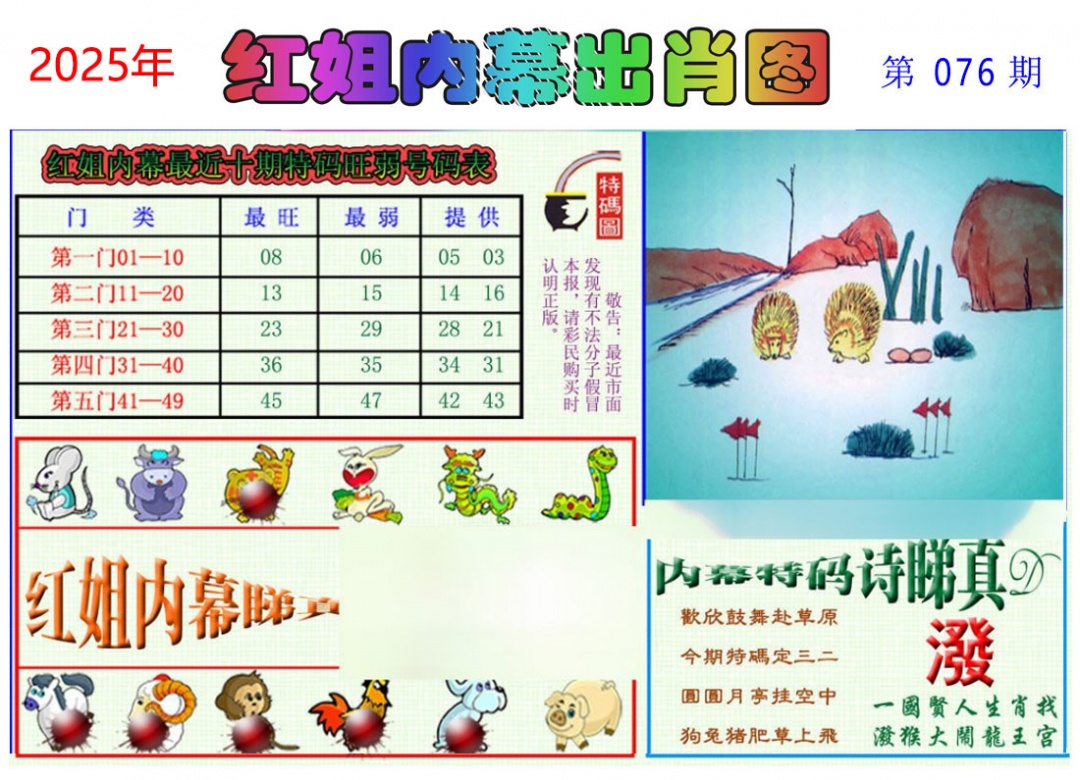 六合彩076期红姐内幕出肖