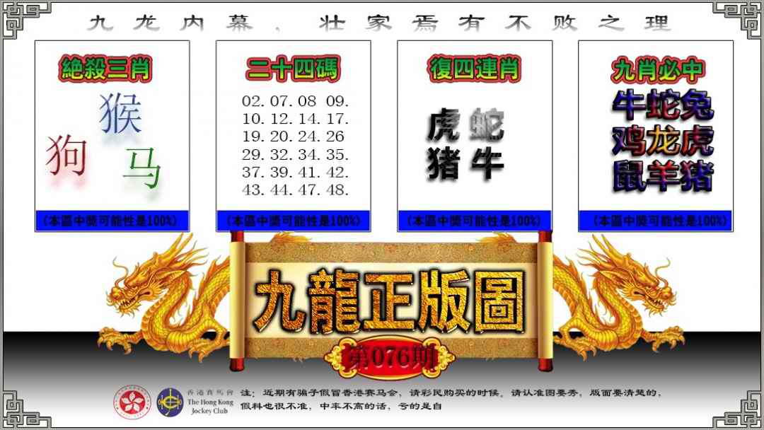 六合彩076期九龙正版图