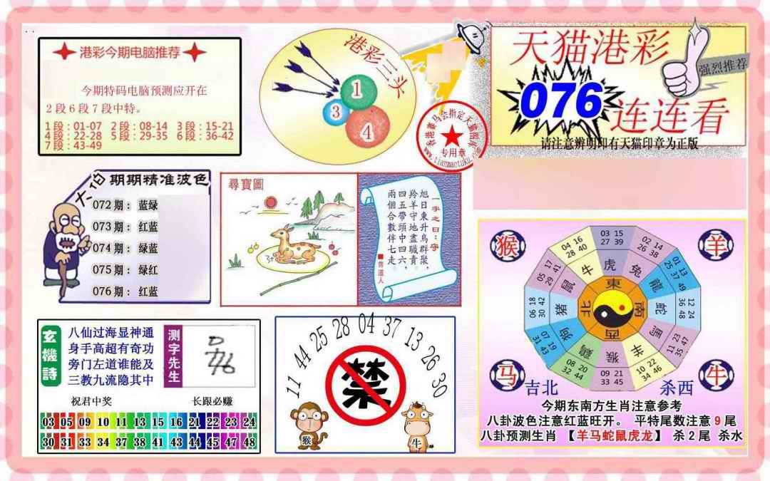 六合彩076期港彩连连中