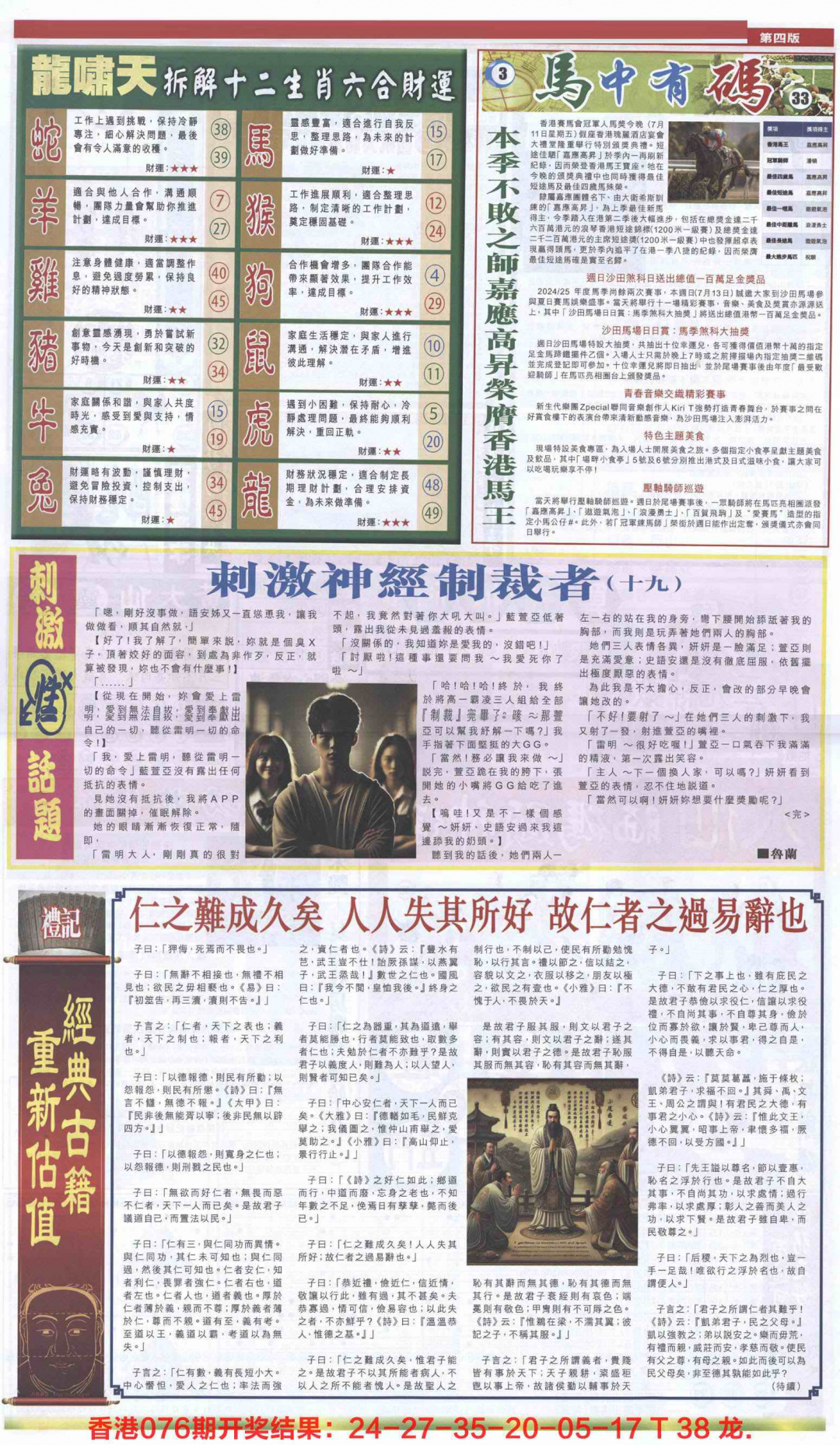 六合彩077期新报跑狗-2(背面)