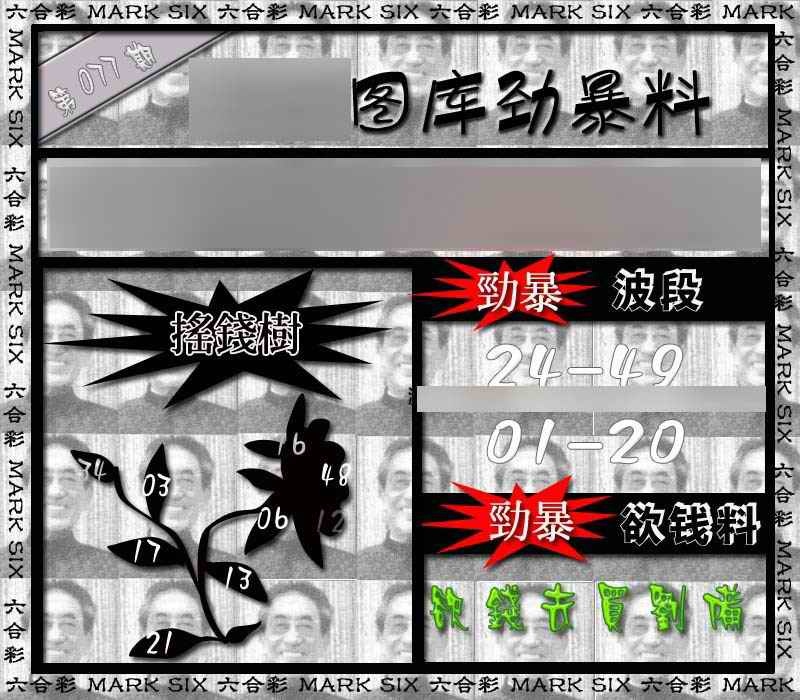 六合彩077期劲暴来料{正版}