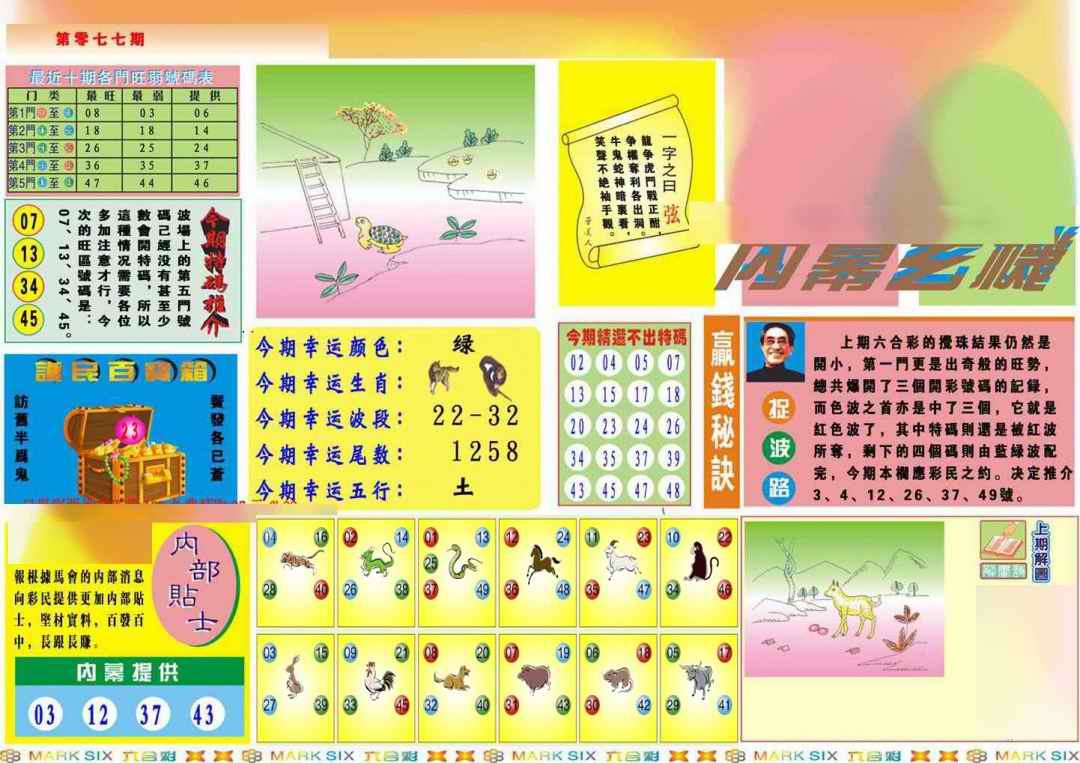 六合彩077期马经内幕A(新图推荐)