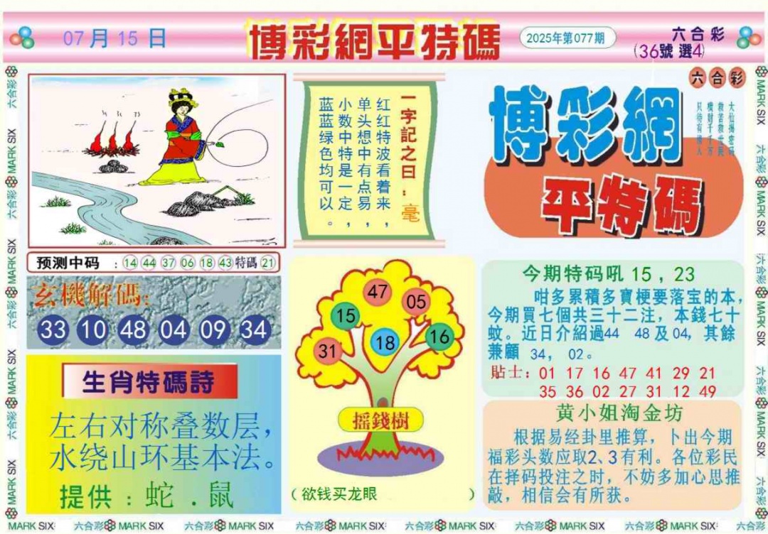 六合彩077期博彩网平特报记录