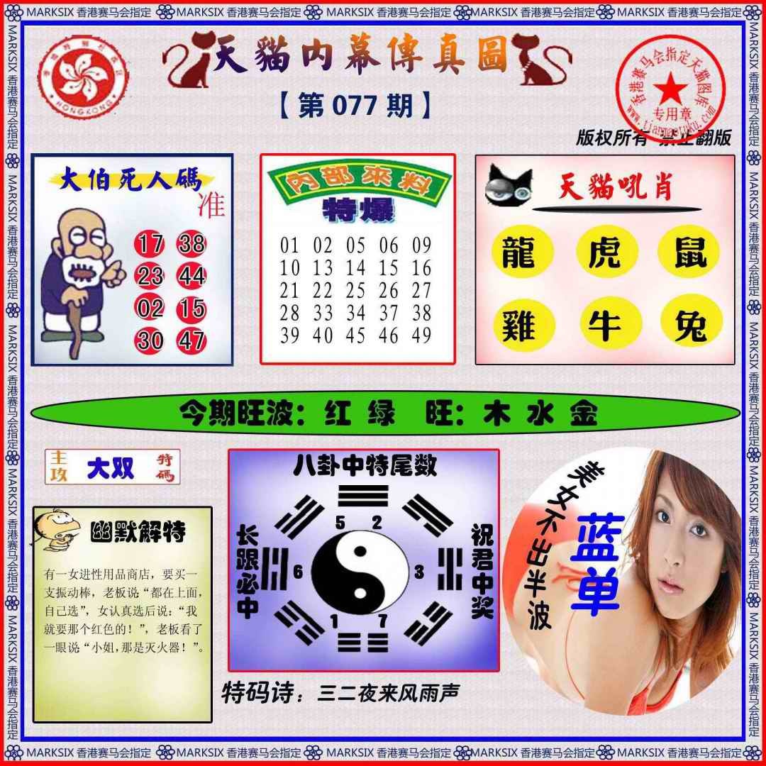 六合彩077期内幕传真图