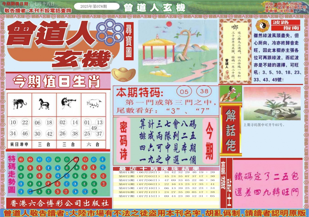 六合彩078期曾道人玄机A