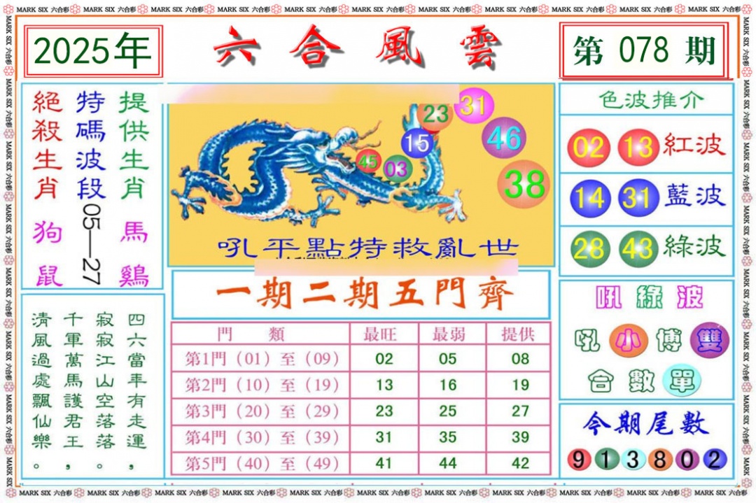 六合彩078期六合风云