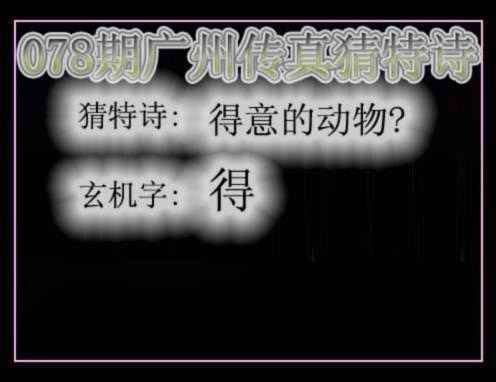 六合彩078期广州传真猜特诗