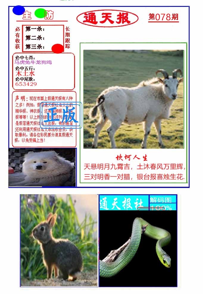 六合彩078期通天杀波图1