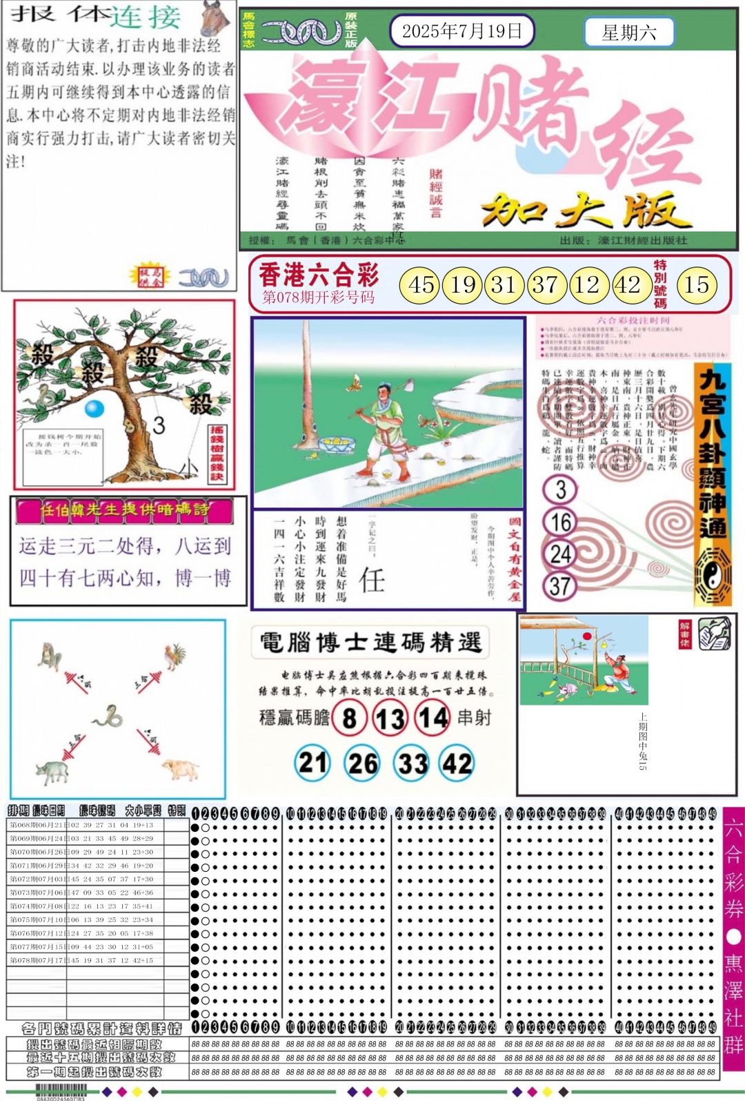 六合彩079期濠江赌经A加大版