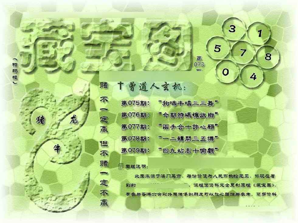 六合彩079期假新藏宝图