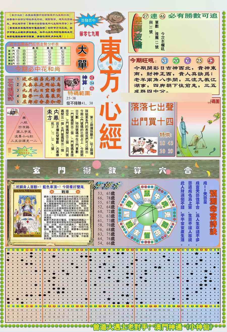六合彩079期(新版)东方心经A