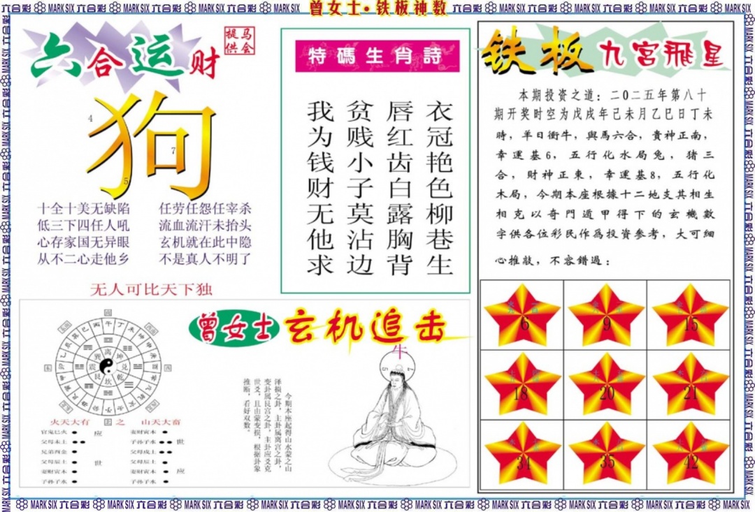 六合彩080期曾女士铁板神数B