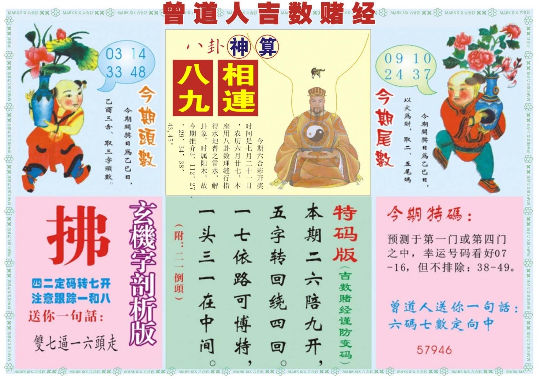 六合彩080期吉数赌经B