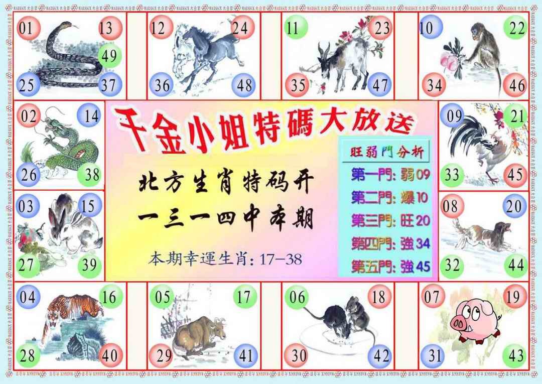 六合彩080期千金小姐B版