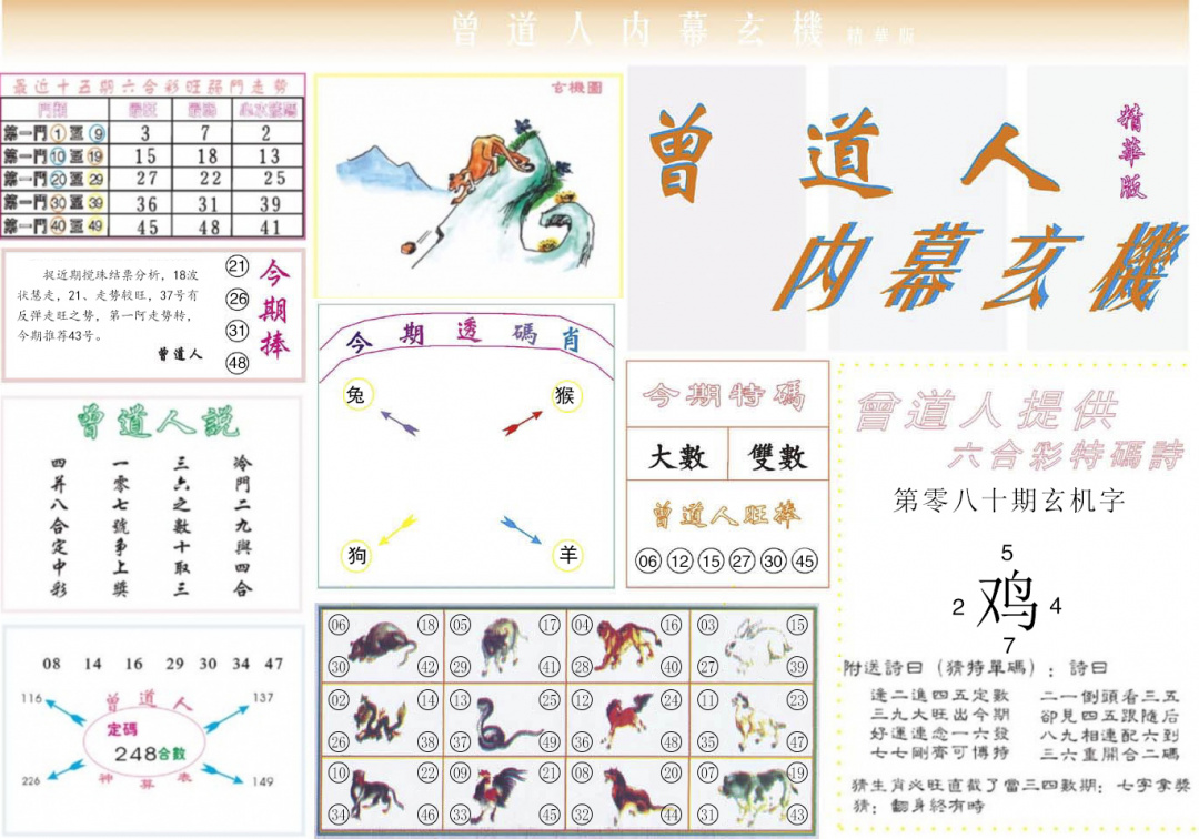 六合彩080期曾道人内幕精华版