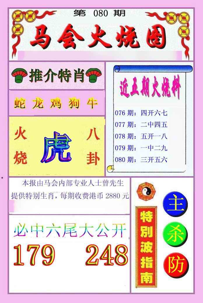六合彩080期火烧图