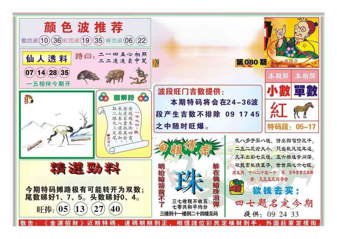 六合彩080期金运招财(新图)