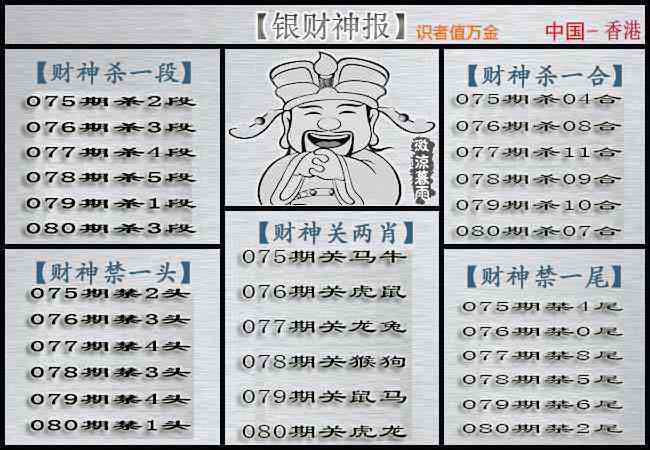 六合彩080期银财神