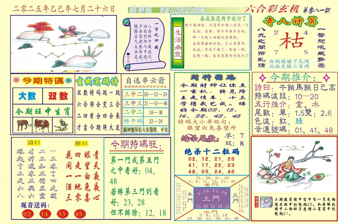 六合彩081期118六合玄机(新图)