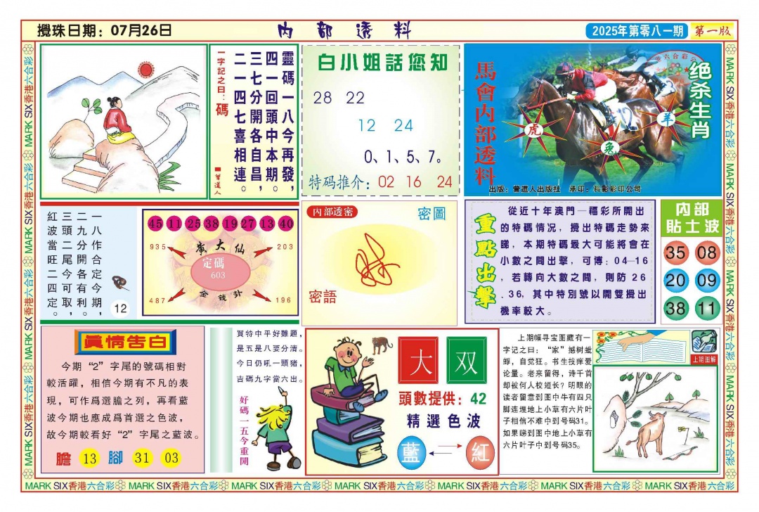 六合彩081期内部透料A(新图)