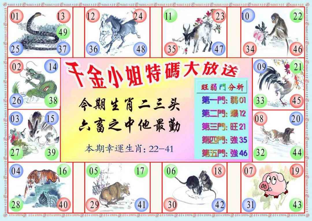 六合彩081期千金小姐B版