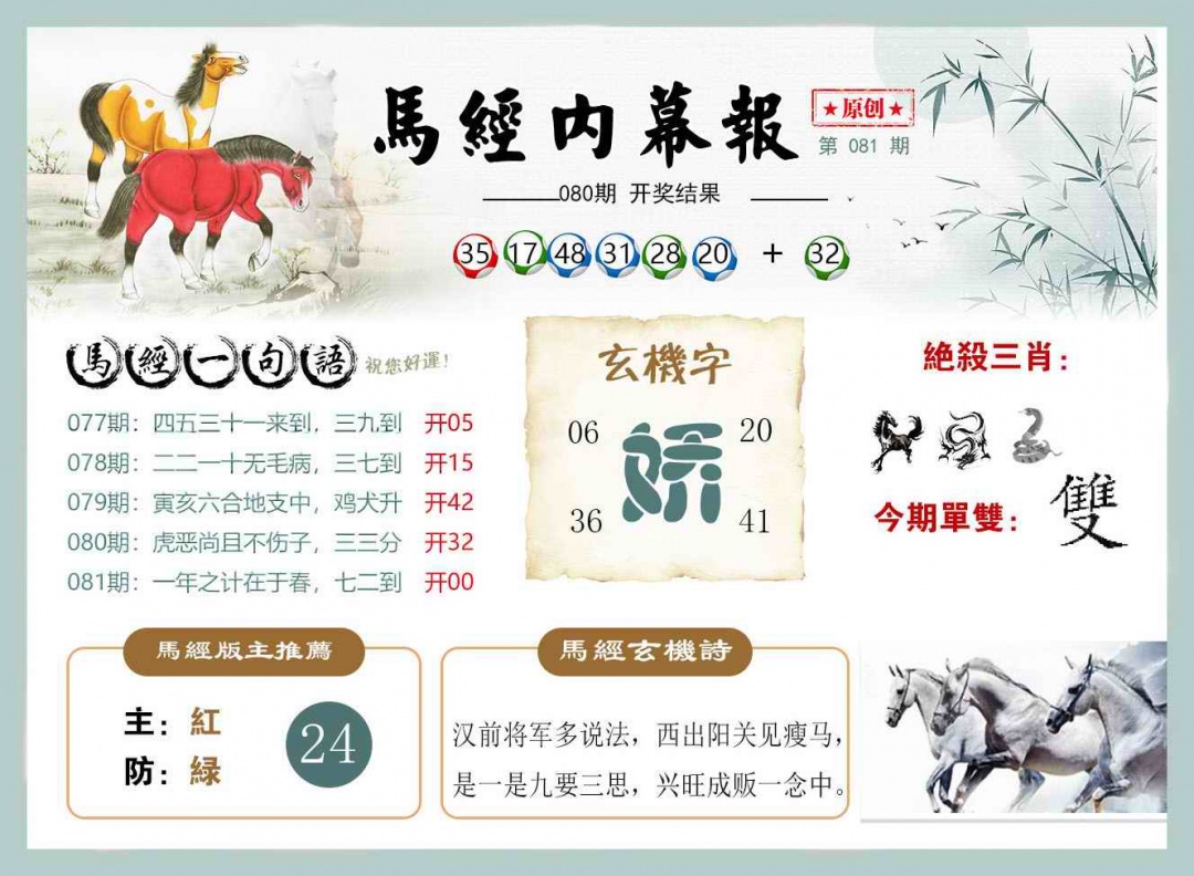 六合彩081期马经内幕报