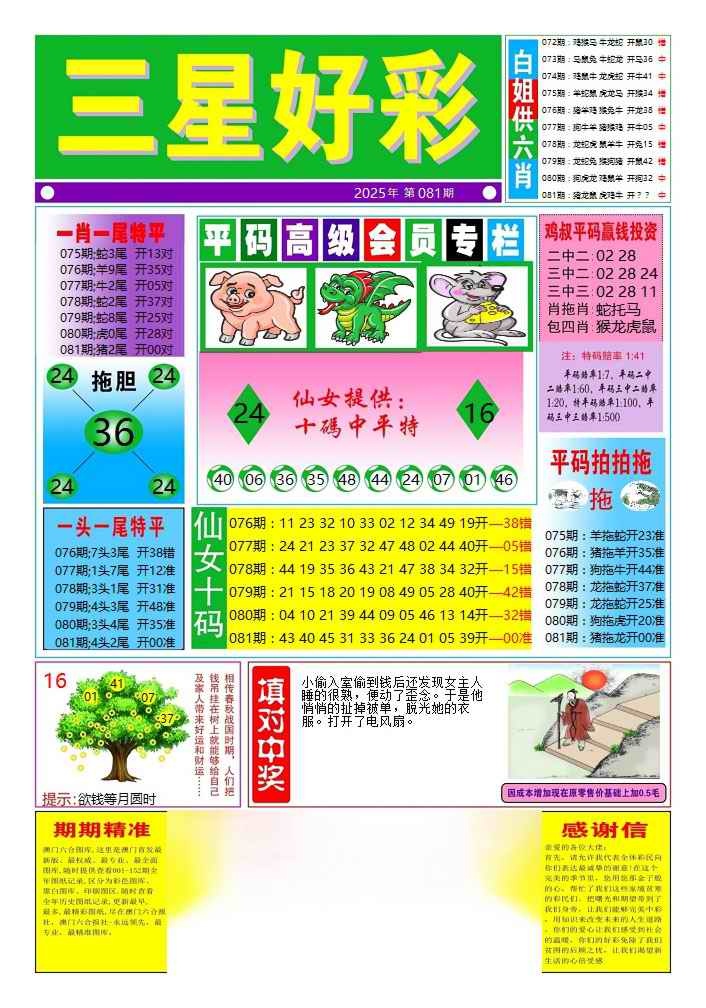 六合彩081期三星好彩4