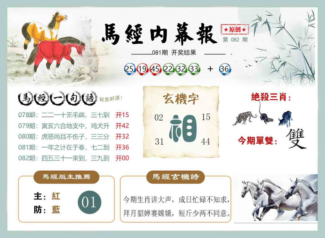 六合彩082期马经内幕报