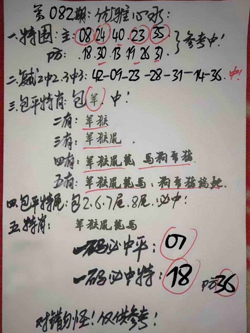 六合彩082期优雅心水