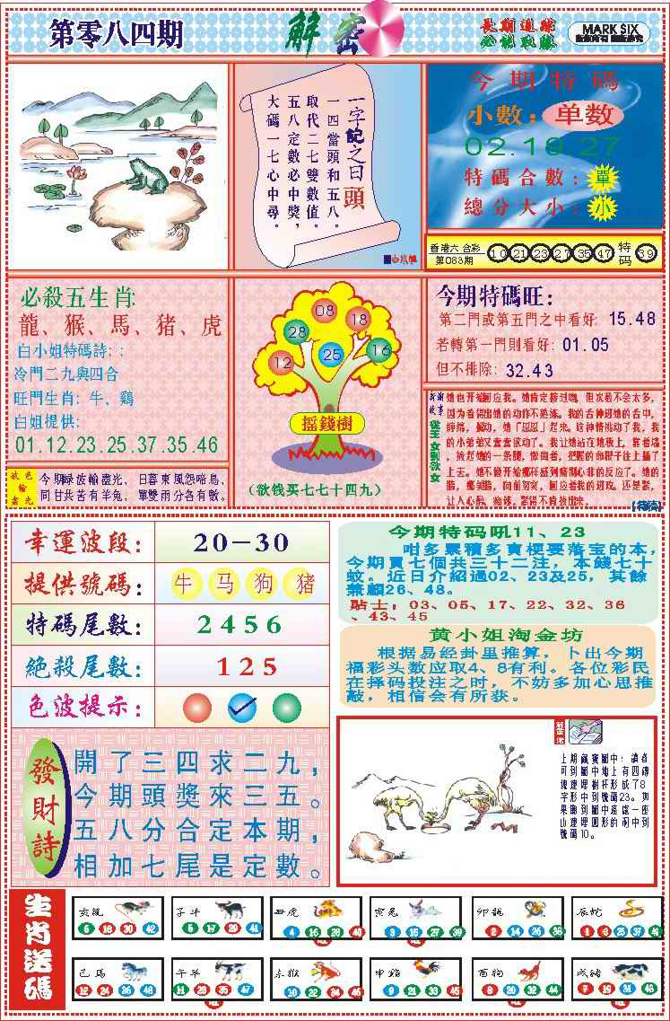 六合彩084期118解密(新图)