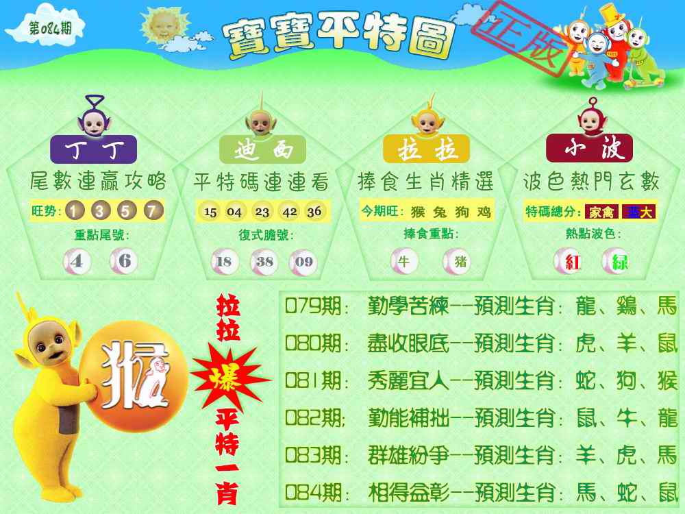 六合彩084期宝宝平特图（热）
