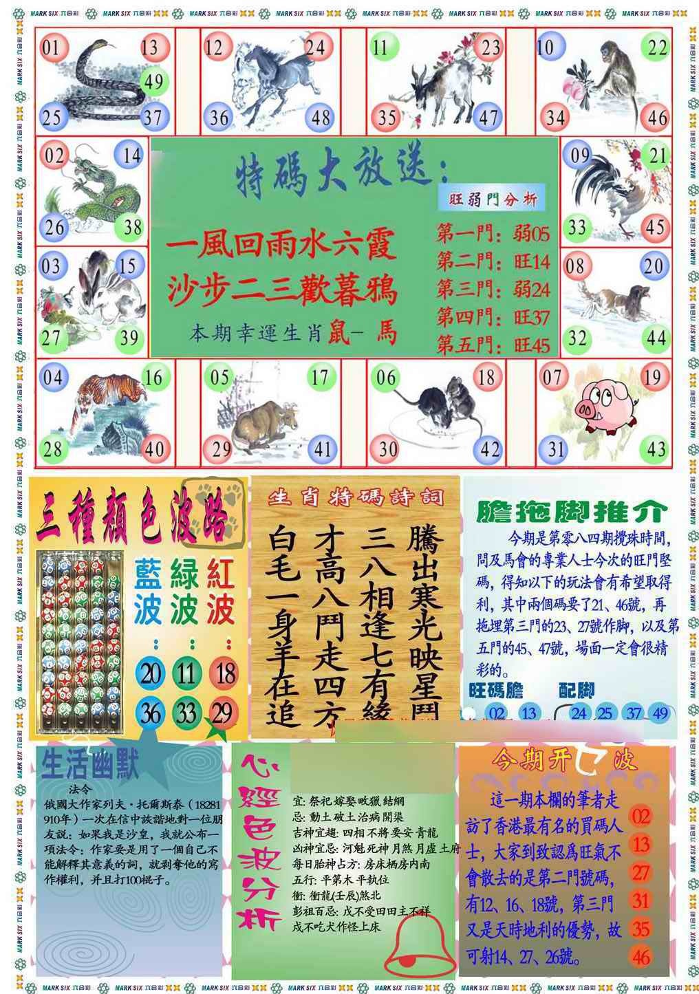 六合彩084期马经心经B(新图推荐)