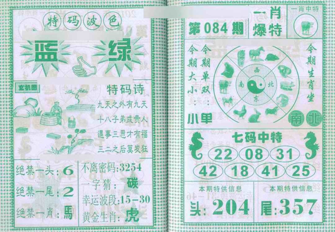 六合彩084期一肖爆特