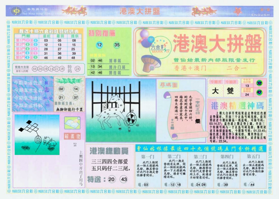 六合彩085期港澳大拼盘A